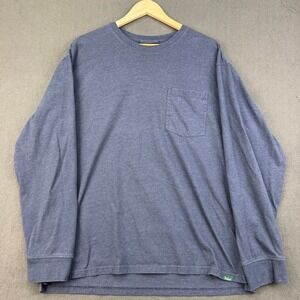 Woolrich The Green Label T-Shirt Mens Size XL Gray Long Sleeve Pocket Casual Tee